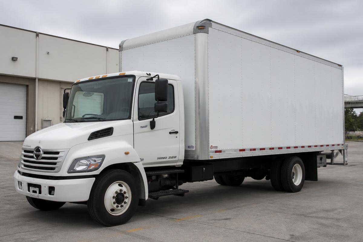 Truck 02 — 26ft box truck with liftgate at a loading dock